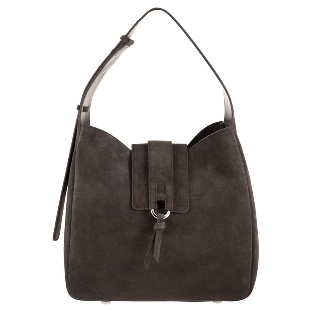 Hogan Women Suede Shoulder Bag With H Detail